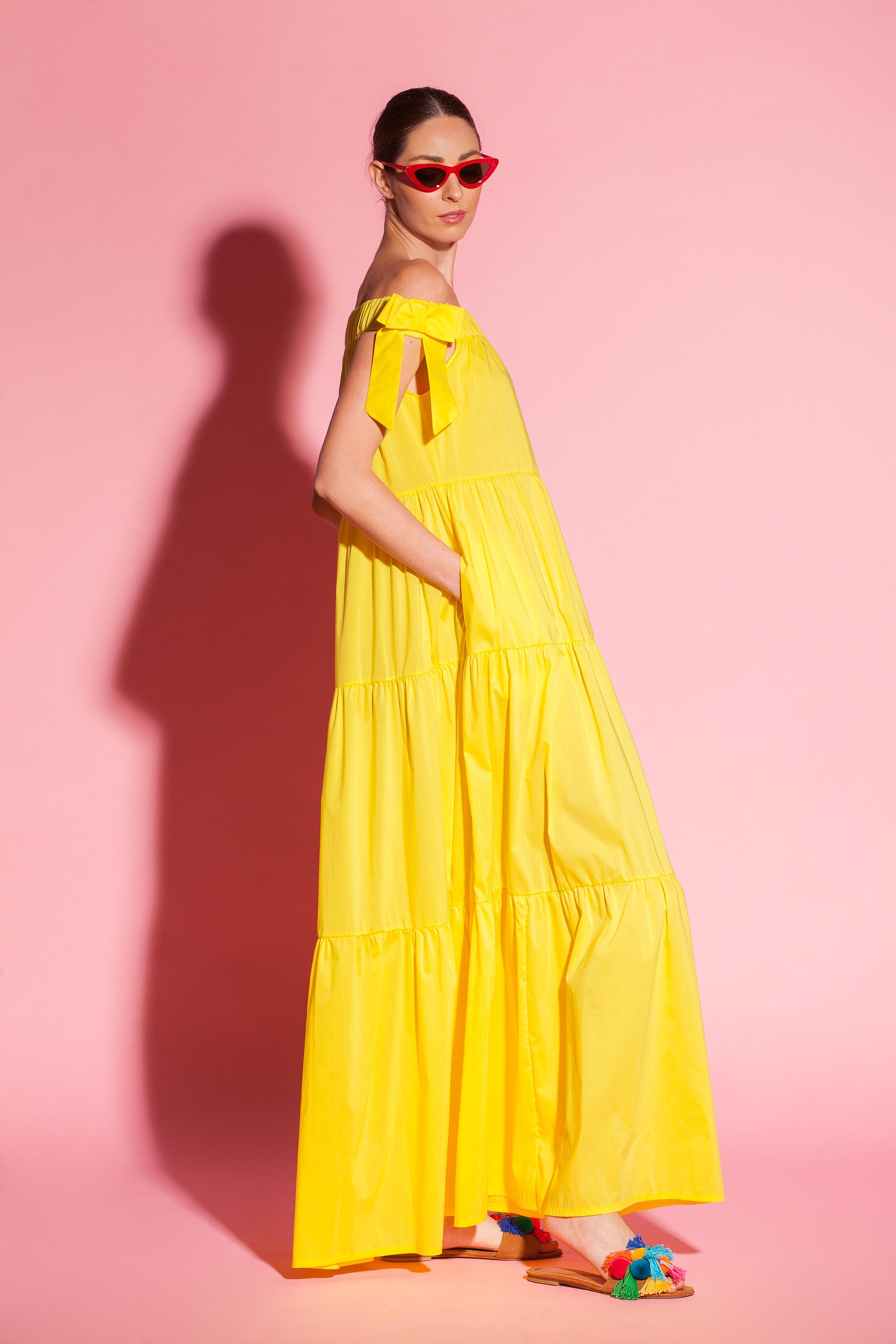 Cherry Blossoms Dresses | Yellow maxi dress/ boho dress/ Trendy Plus